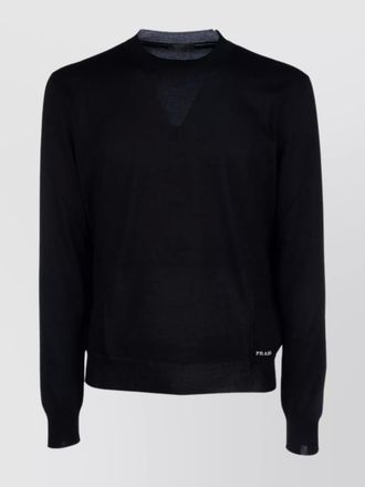 Prada silk regular-fit crewneck sweater
