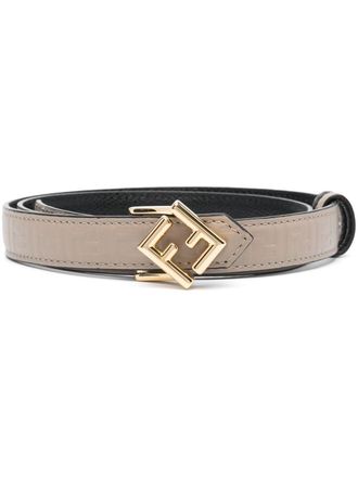 Fendi monogram leather belt - Neutrals