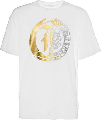 Just Cavalli T-shirt met korte mouwen - Heren - T-shirts - Wit - XL - Katoen - Tops