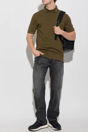 Emporio Armani T-shirt With Embroidered Logo, Mens, Green
