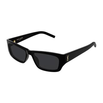 Saint Laurent M182 Jazz Zonnebril - Dames - Accessoires - Zwart - Maat: 54 MM Nylon