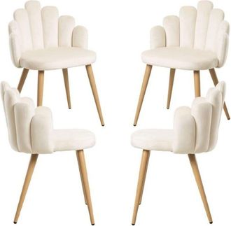 Regalos Miguel Packs Sillas Comedor - Pack 4 Sillas Hand Terciopelo - Beige