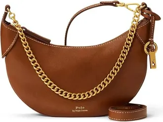 Polo Ralph Lauren Schoudertassen - Dames - Schoudertassen - Bruin - ONE Size - Leer - Tassen