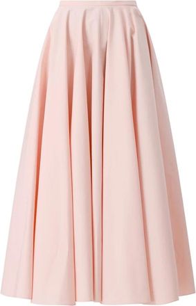 Givenchy Midi Skirts, female, Pink, Size: XL Pleated Poplin Midi Skirt