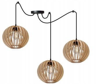 OEM L&aacute;mpara De Techo Colgante Led Moderna De Madera