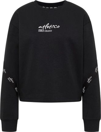 Carlo Colucci Atletico Sweatshirt - Dames - Sweatshirts - Zwart - L - Katoen - Hoodies & sweatvesten