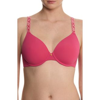 Natori Pure Luxe Underwire T-Shirt Bra in Vintage Cherry/peach Blush at Nordstrom, Size 34Ddd