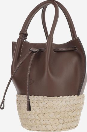 Tod's Womens Straw And Leather Mini Bag Calfskin Handbags Hand
