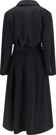 Dolce & Gabbana Virgin Wool Fleece Coat - Black