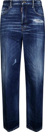 Dsquared2 Classic Five-Pocket Jeans with Subtle Fading and Distressing