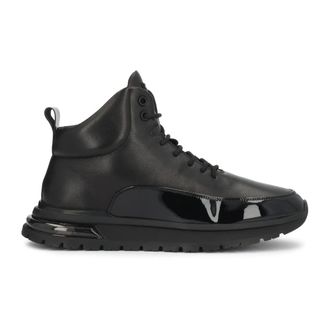 Kazar High Upper Leather Sneakers - Heren - Schoenen - Zwart - Maat: 42 EU Leer