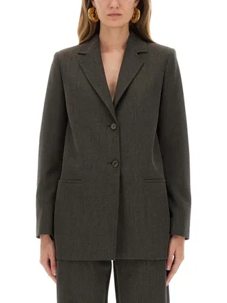 Moschino Grey Notched Lapel Jacket