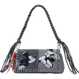 Desigual Mickey & Minnie Denim Crossbody Bag in Dark Grey at Nordstrom