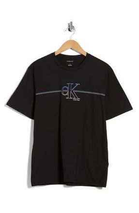 Calvin Klein Logo Line Graphic T-Shirt in Black at Nordstrom Rack, Size Xx-Large