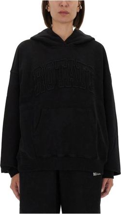 Rotate Rotate Birger Christensen - Logo Hoodie - Dames - Sweatshirts & Hoodies - Zwart - Maat: XS Katoen