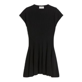 Max Mara Short Dresses, female, Black, Size: S Abito aderente in vita in maglia