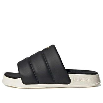 adidas (WMNS) adidas Adilette Essential Slides Black Off White FZ6162