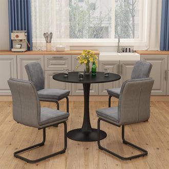 Vicco Mesa De Comedor Carl, Negro, 80 X 80 Cm, Vicco
