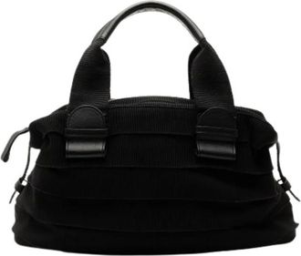 Ferragamo Pre-owned Handbags, female, Black, Size: ONE SIZE Pre-owned Nylon Handbag