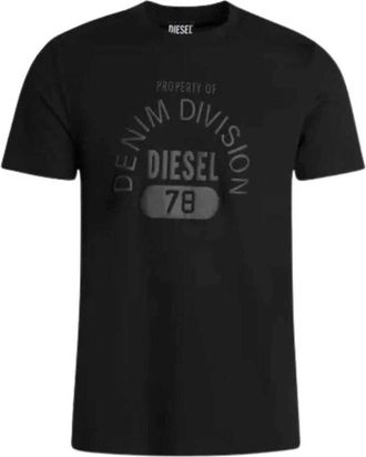 Diesel Unisex Adult Eigendom van Denim Divisie Logo T-Shirt (Zwart)
