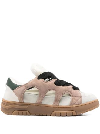 Santha Model 1 Original cut-out sneakers - unisex - Fabric/Calf Suede/Fabric/Rubber - 37 - Neutrals