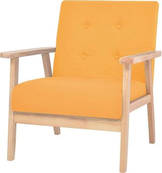 vidaXL Sill&oacute;n De Tela Amarillo Vidaxl
