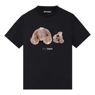 Palm Angels FW21 Spray PA Bear Classic T-shirt Black PMAA001F21JER0271060