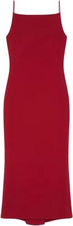Givenchy Kleedjes, Dames, Rood, S, Sliced Midi Dress