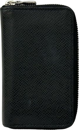 Louis Vuitton Ardoise Black Taiga Leather Coin Purse/Coin Case (Pre-Owned)