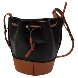 Loewe Pre-owned Small Balloon Bucket Bag - Dames - Vintage Tas - Zwart - ONE Size - Leer - Vintage