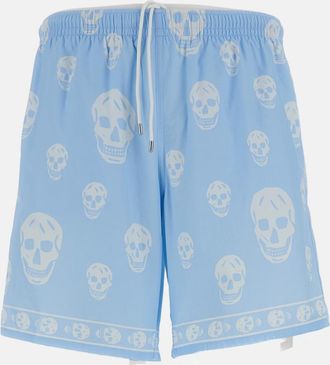 Alexander McQueen Light Blue Skull Short