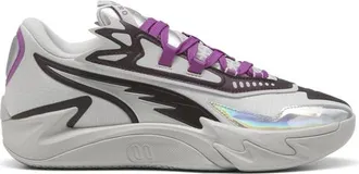Puma Mens Scoot Henderson PUMA Scoot Zeros II Sterling - Basketball Shoes Feather Grey/Silver/Wild Berry Size 10.0