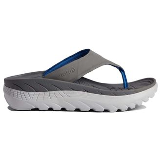 Vionic Restore Leather Womens Toe Post Sandals - Charcoal Vapor - Size:UK 7