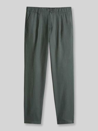 Marc O'Polo Tapered Leinenhose mit G&uuml;rtelschlaufen Modell OSBY JOGGER in Oliv, Gr&ouml;&szlig;e 30/32