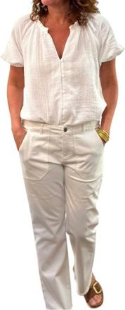 Dylan Cotton Twill Peyton Pants In White