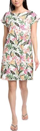 Jones New York Linen-Blend Swing Dress