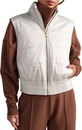 Rhone Chalet Quilted Water Repellent Vest in Salt at Nordstrom Rack, Size X-Large