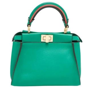 Fendi Pre-owned Handbags, female, Green, Size: ONE SIZE Pre-owned Leather Handbag