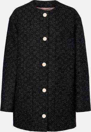 Gucci Cappotto in misto lana GG