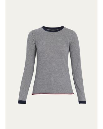 Majestic Filatures Cashmere Striped Knit Sweater