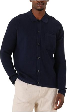 Anerkjendt Needle Rib Knit Vest voor Heren - Heren - Casual Overhemden - Blauw - XL - Overhemden