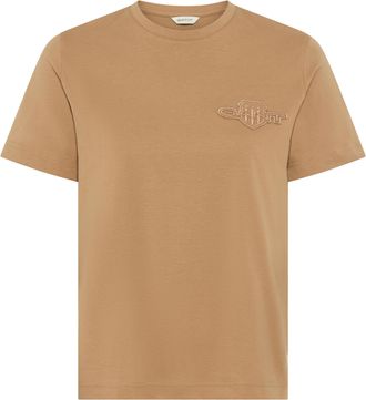GANT T-Shirt »REG TONAL SHIELD SS T-SHIRT« Rundhals, Ton in Ton Stickerei