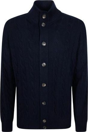 FILIPPO DE LAURENTIIS Bomber Treccia - - Knitwear - Uomo - Blu - M