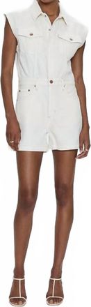 Pistola Denim Lennox Romper In Ecru