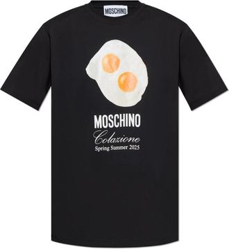 Moschino Bedrukt T-shirt - Heren - T-shirts - Zwart - S - Tops