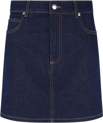 Maison Kitsun&eacute; Denim Skirts - Dames - Spijkerrokken - Blauw - W26 - Denim - Rokken