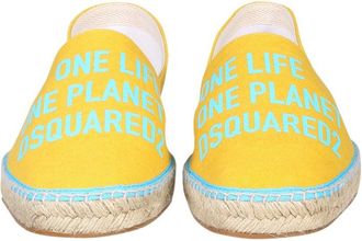 Dsquared2 Organic Canvas Espadrille Flat - Yellow