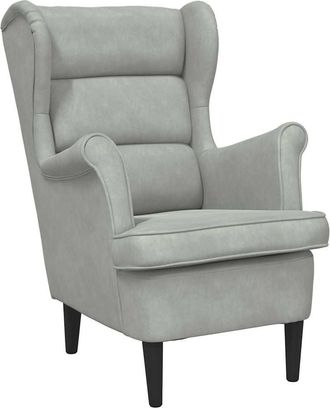 vidaXL Vidaxl - Sill&oacute;n De Terciopelo Gris Claro