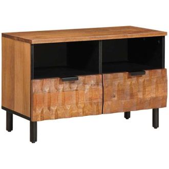 vidaXL TV Cabinet Acacia Brown Finish 70 x 33 x 46 cm Solid Mango Wood vidaXL