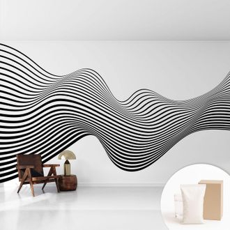 Tulup Tapete Vliestapete Mit Kleber F&uuml;r Wohnzimmer Schlafzimmer K&uuml;che - Wanddekoration Dynamische Abstraktion 416x254 Cm